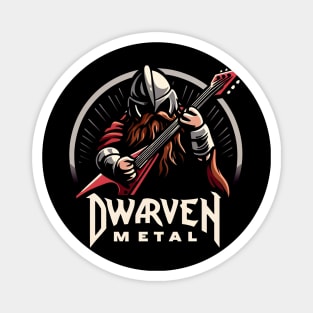 Dwarven Metal - Dwarf Guitar Hero - Fantasy Magnet